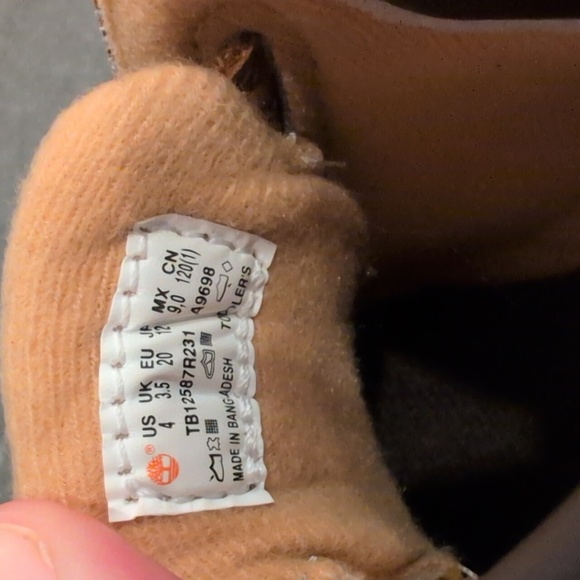 Timberland Size 4 Toddler Brown Strap Boots (Nearly new) - Picture 8 of 9